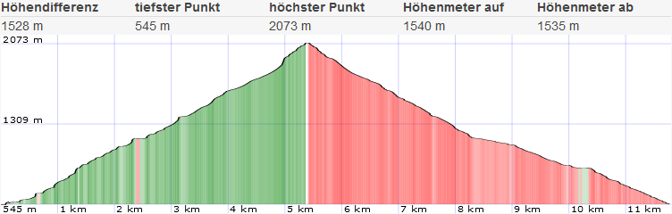 Topo und Höhenprofil Schneeberg