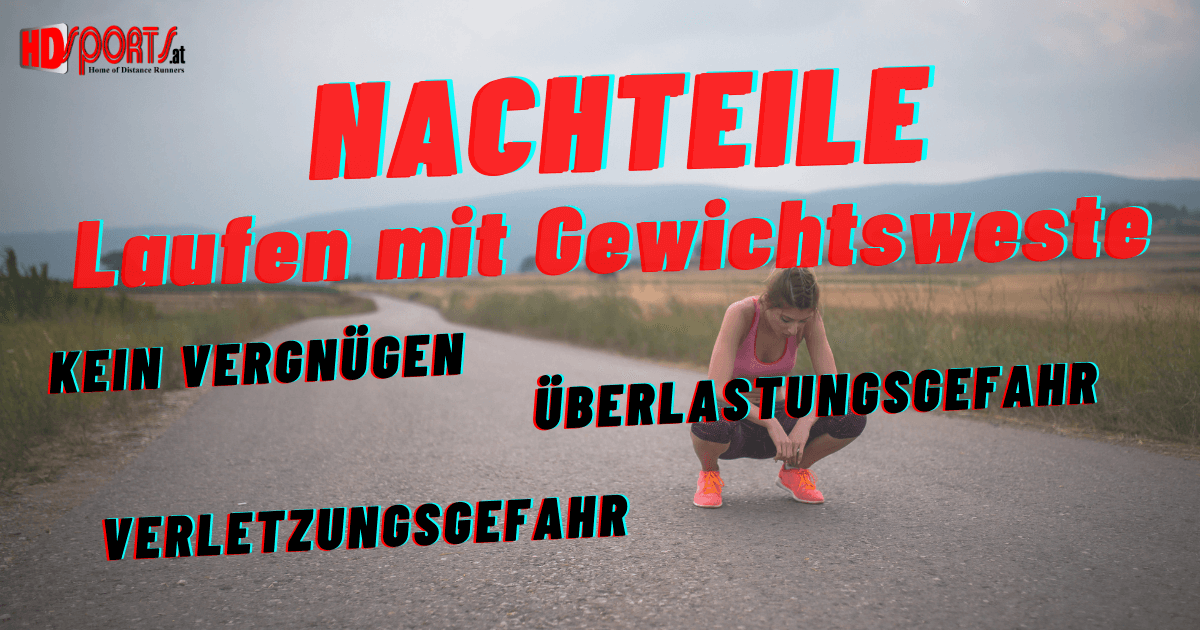 Nachteile Laufen mit Gewichtsweste