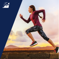 Eine Läuferin in der freien Natur