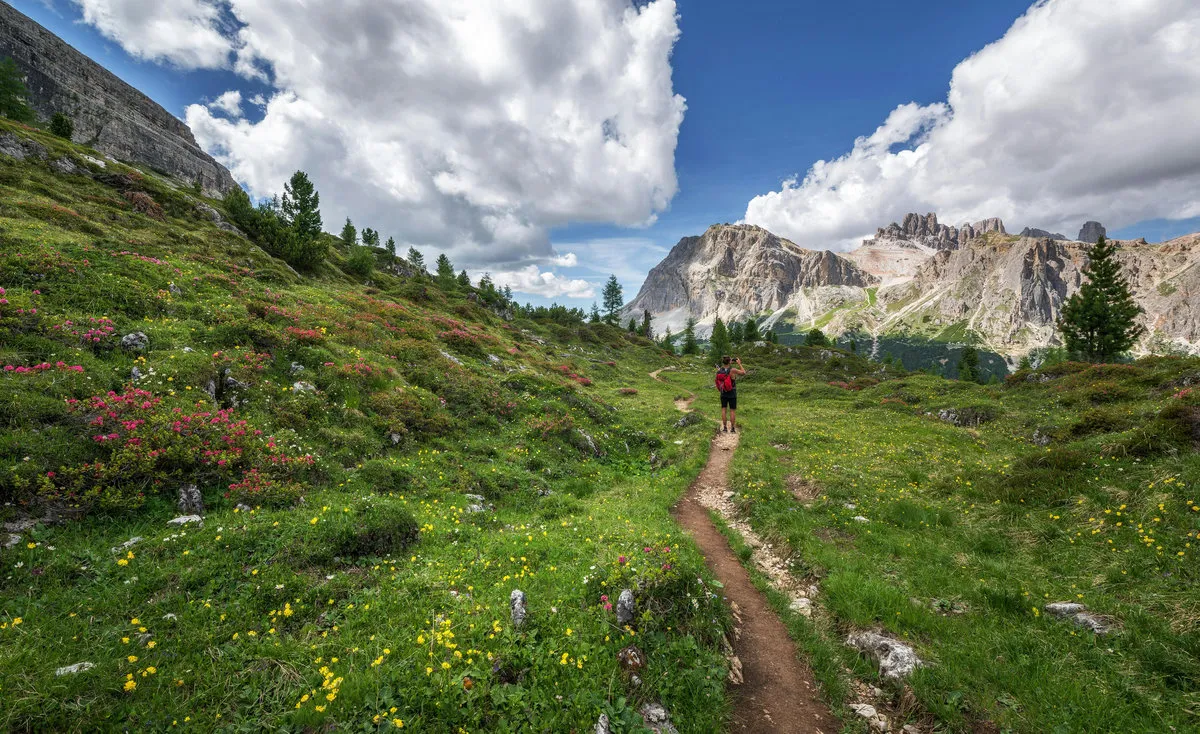 Bergwandern in der Natur