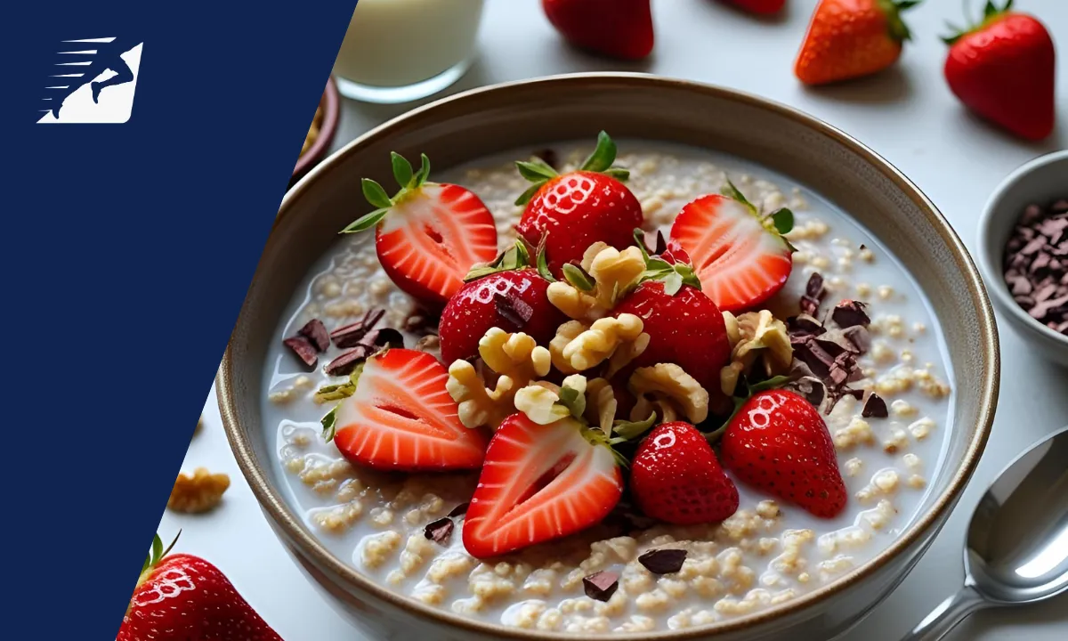 Haferflocken mit Erdbeeren