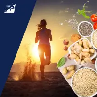 Eine Läuferin und gutes Essen