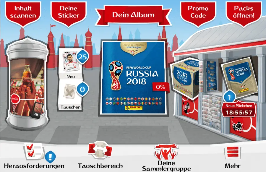 Promo-Codes Panini Digital Sticker Album - Fussball-WM 2018