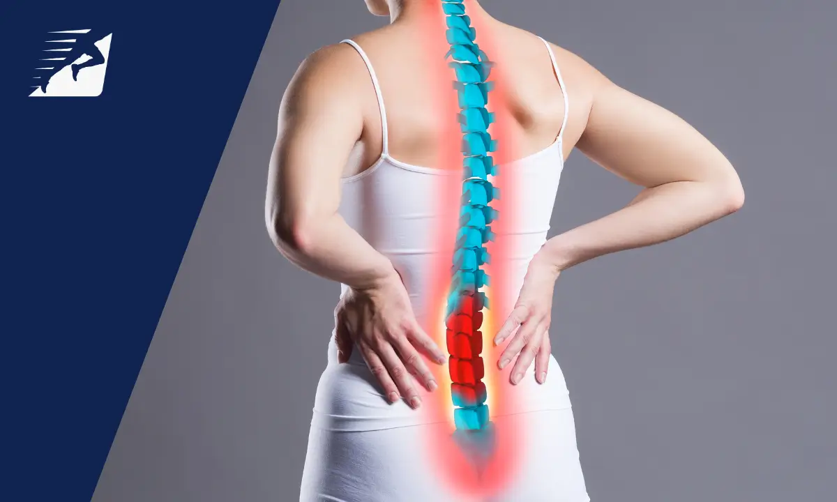 Steißbein einer Frau