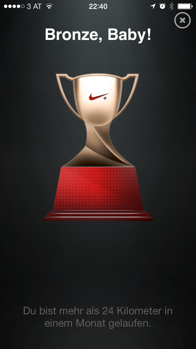Nike-Running Screenshot Auszeichnung