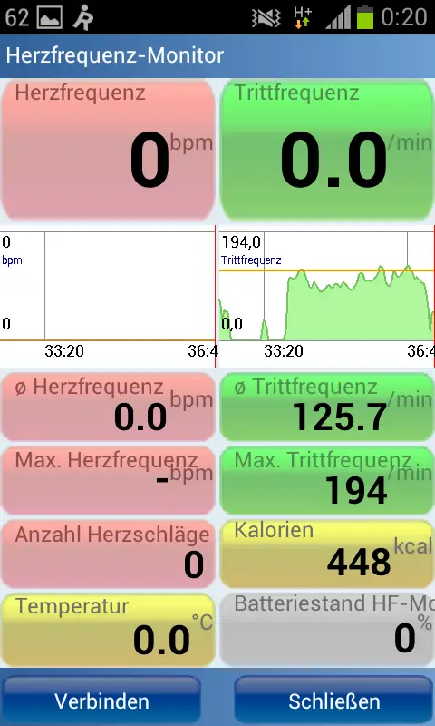 Run.GPS Herzfrequenzmonitor Screenshot