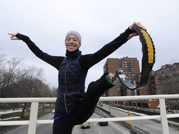 Adrianne Haslet lief 3 Jahre nach einem Terroranschlag wieder Marathon. Foto Instagram