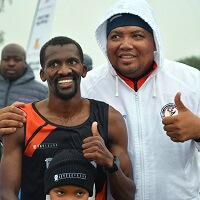 Melikhaya Frans(li) + Mike Mbambani