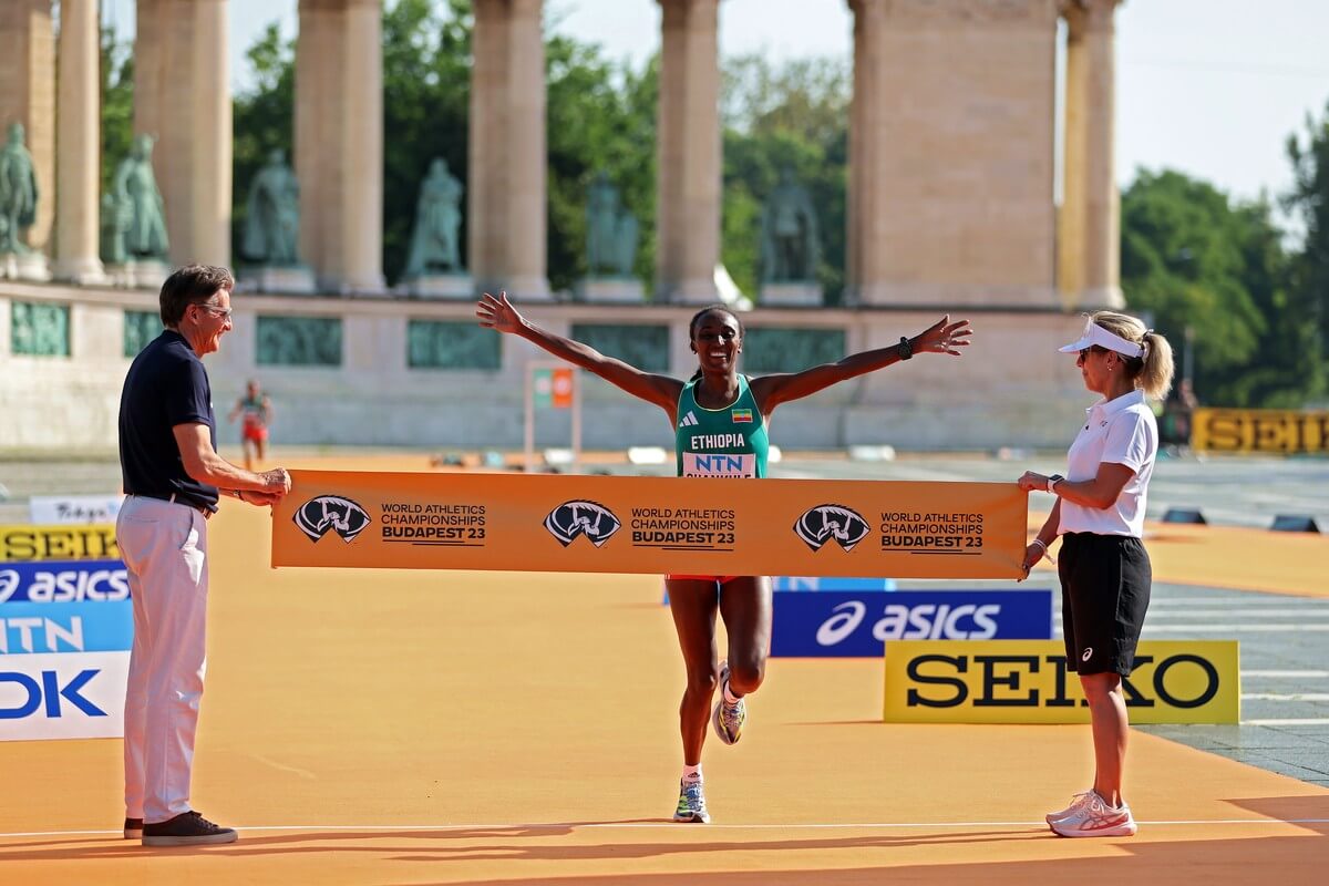 Amane Beriso Shankule beim WM-Marathon 2023