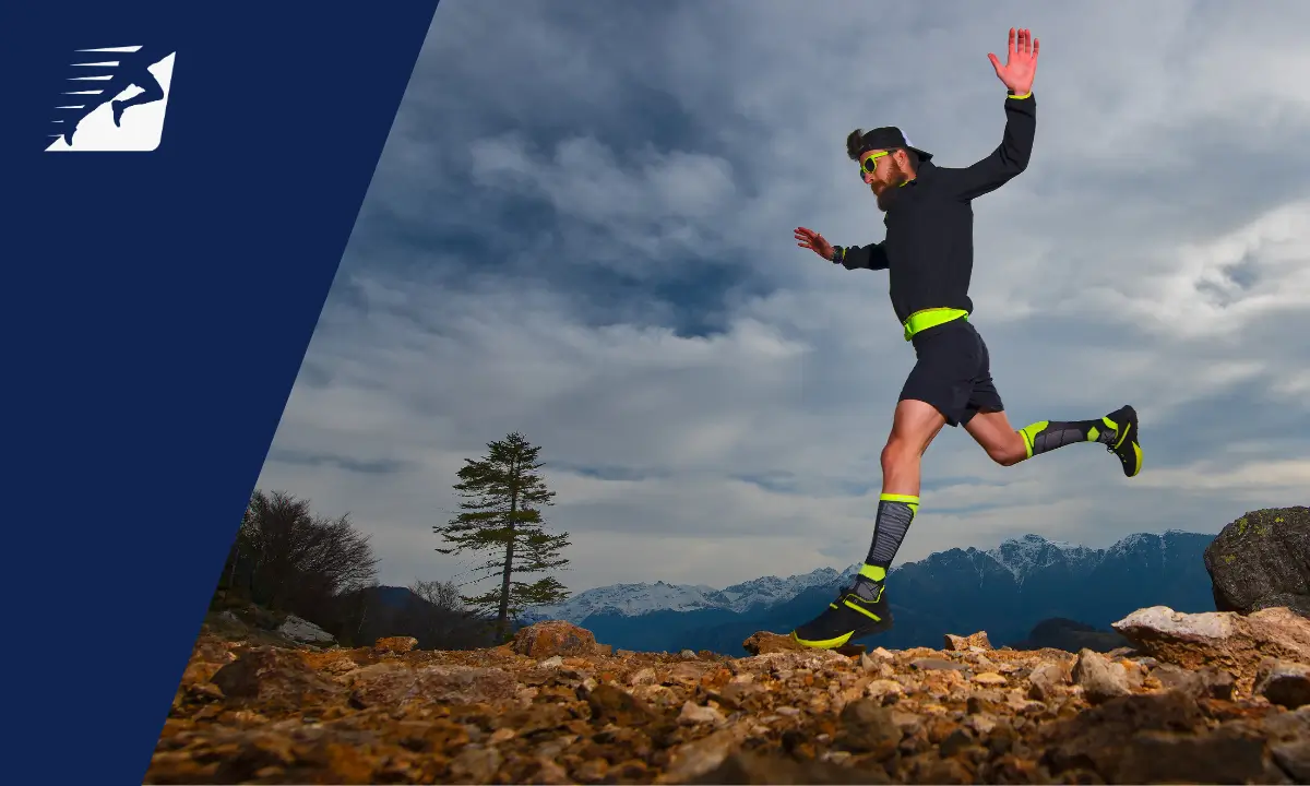 Ein Läufer beim Laufen auf Trails