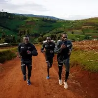 Läufer aus Kenia beim Höhentraining