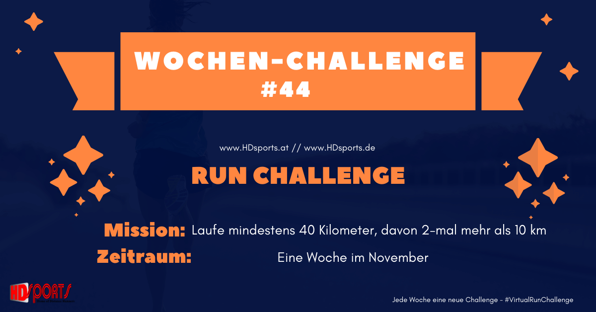 Lauf Challenge November - Wochen Aufgabe