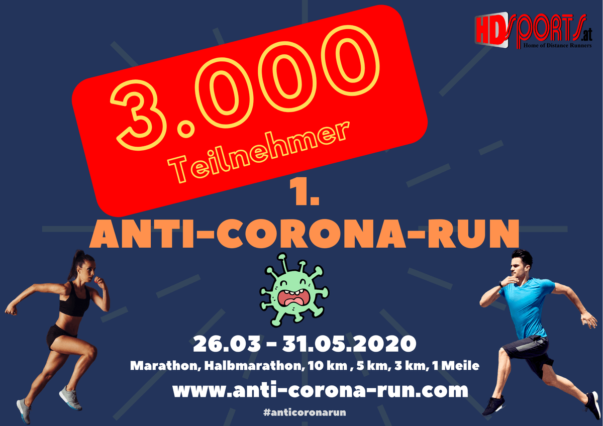 Anti Corona Run 3000 Teilnehmer 1200