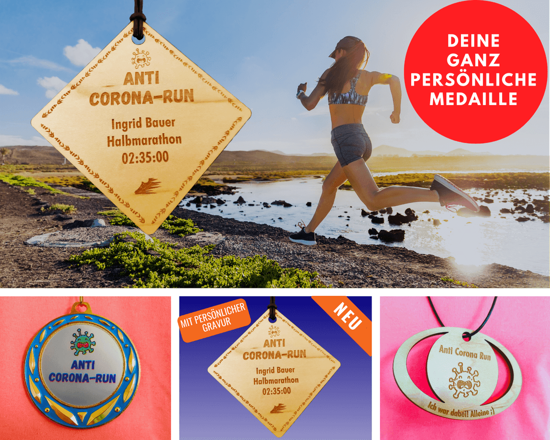 Anti Corona Run Medaille