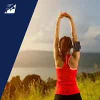 Eine Frau beim Aufwärmen