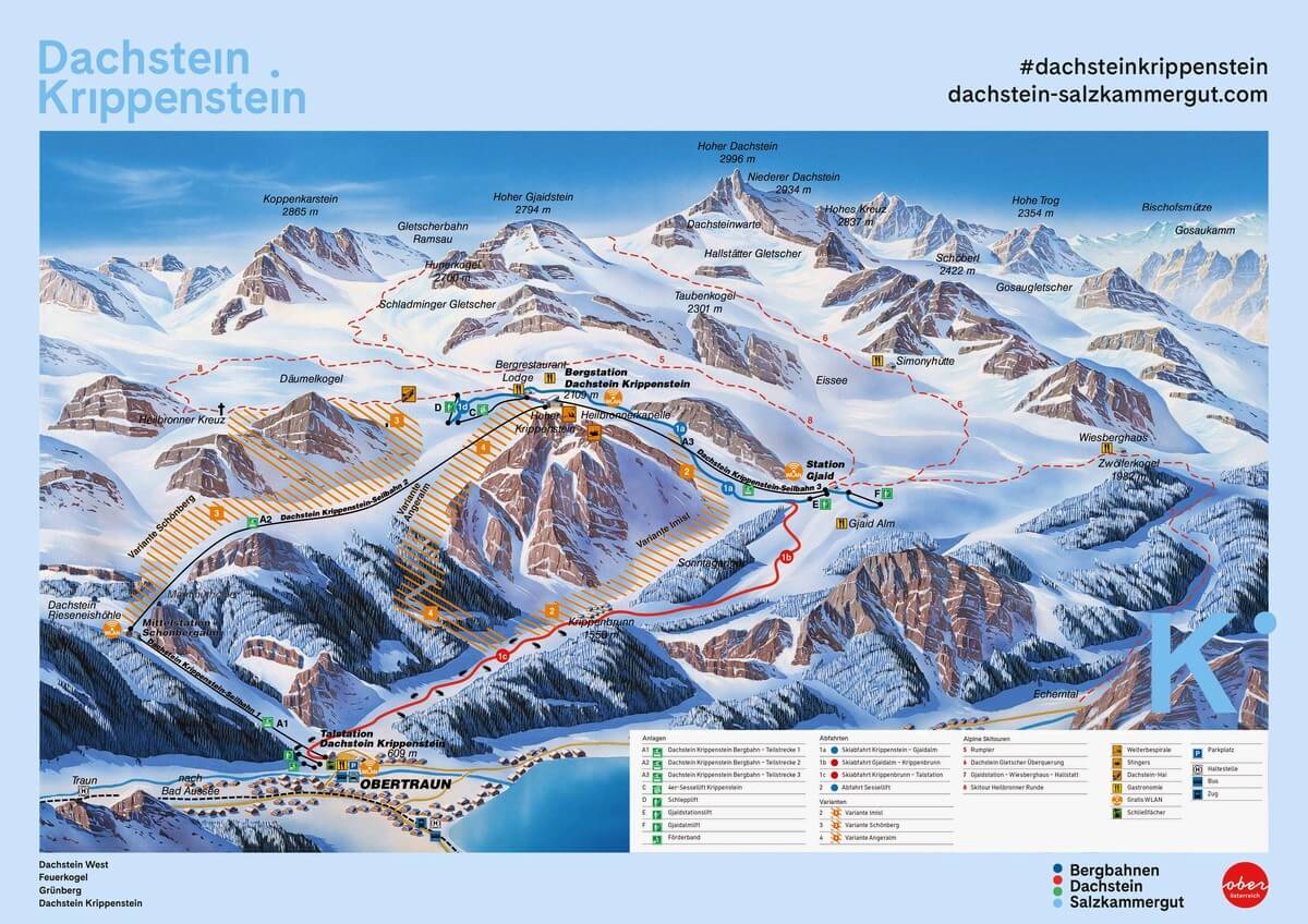 Pistenplan Dachstein West