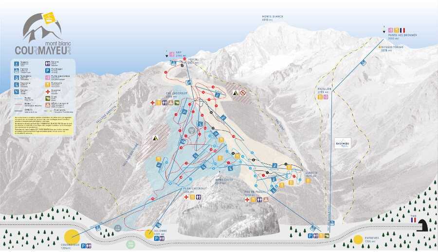 Pistenplan Courmayeur