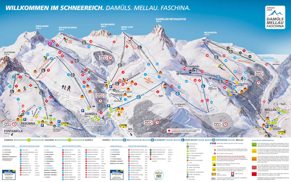 Pistenplan Fontanella-Faschina