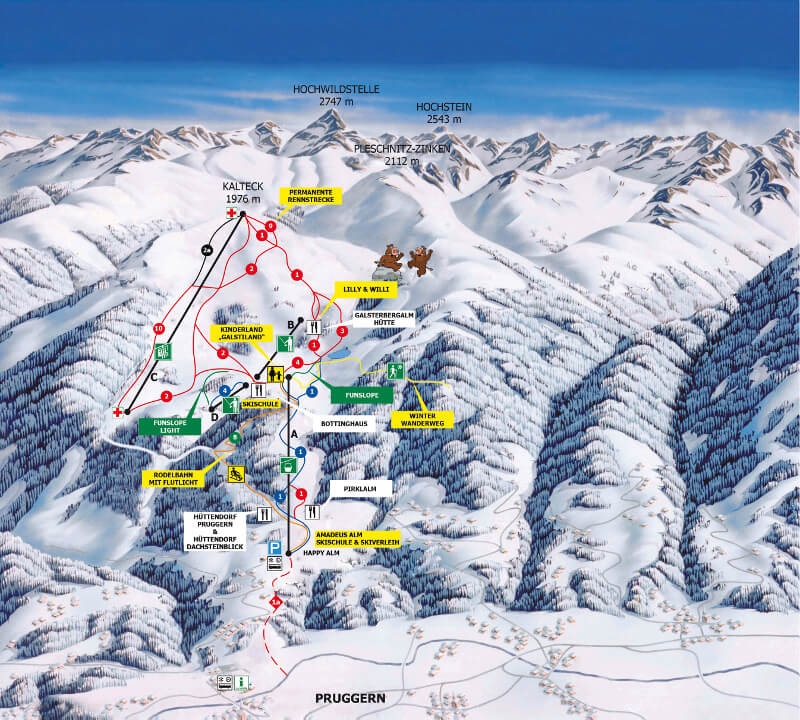Pistenplan Galsterberg - auf Grafik klicken für Großansicht Pistenplan Galsterberg