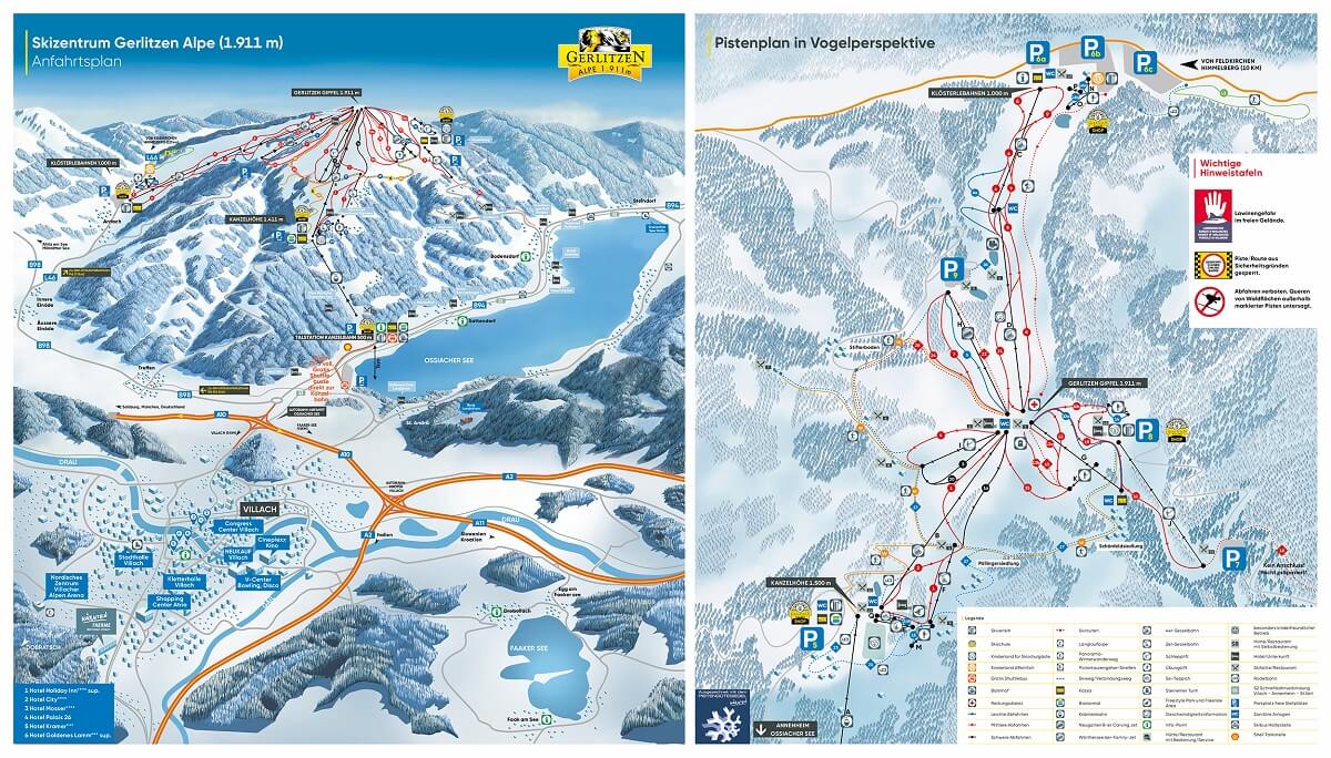 Pistenplan Gerlitzen Alpe