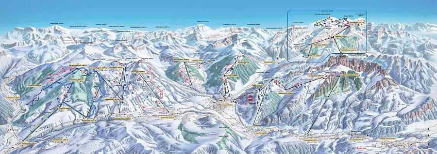 Pistenplan Gstaad (Skiregion)