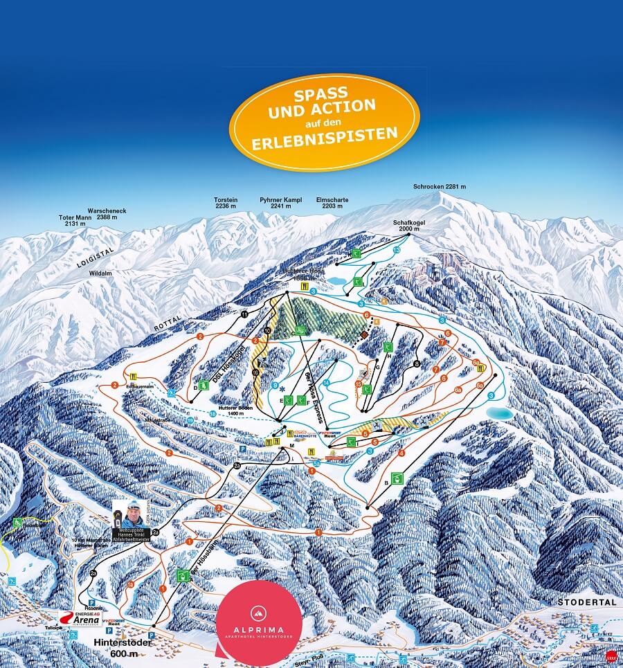 Pistenplan Hinterstoder