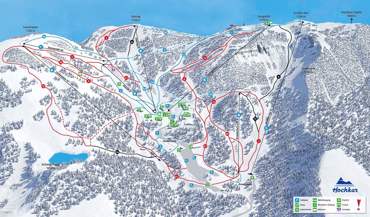 Pistenplan Hochkar - Göstling