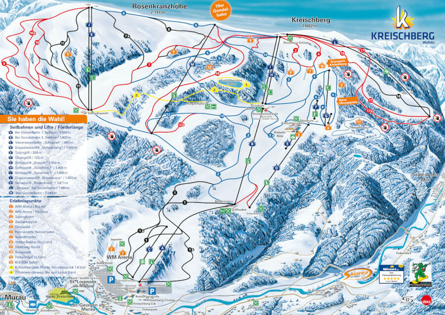 Pistenplan Kreischberg