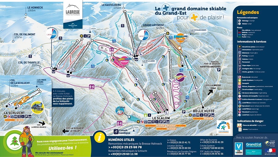 Pistenplan La Bresse Haute-Vosges