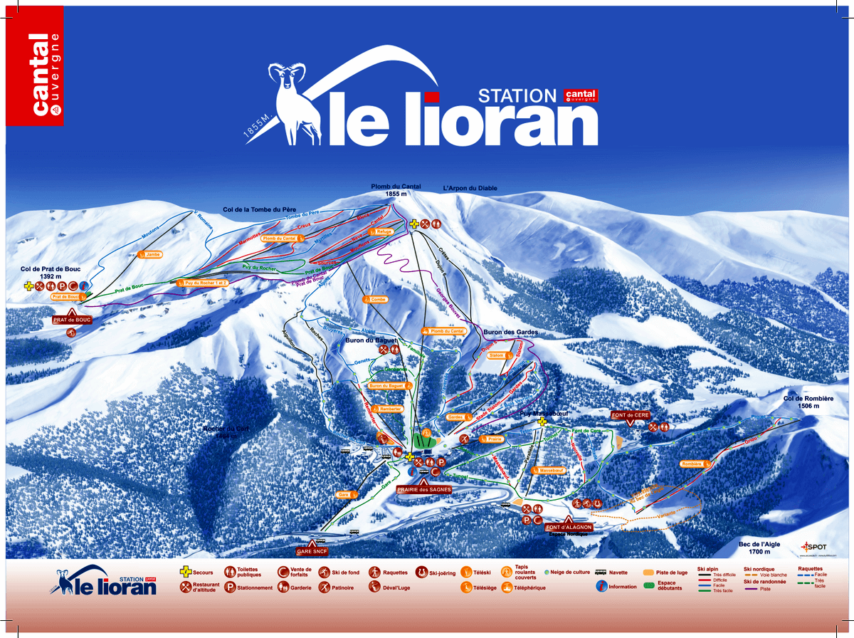 Pistenplan Le Lioran