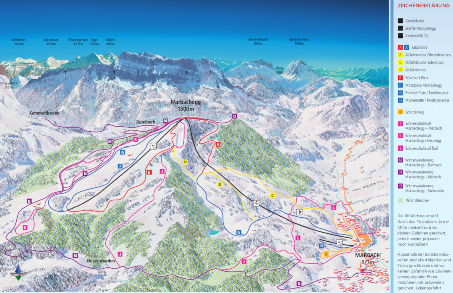 Pistenplan Marbachegg