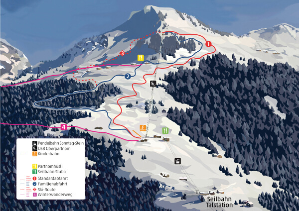 Pistenplan Sonntag-Stein