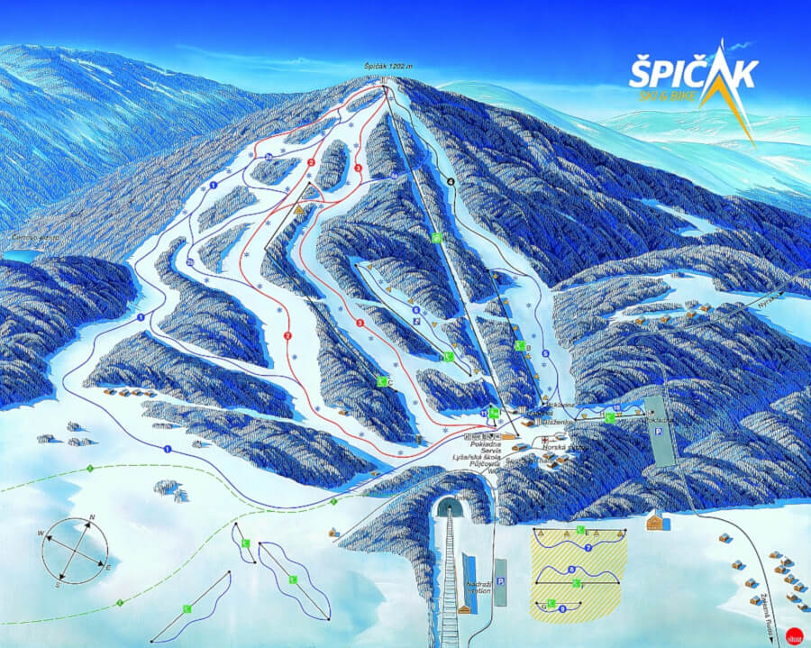 Pistenplan Špičák