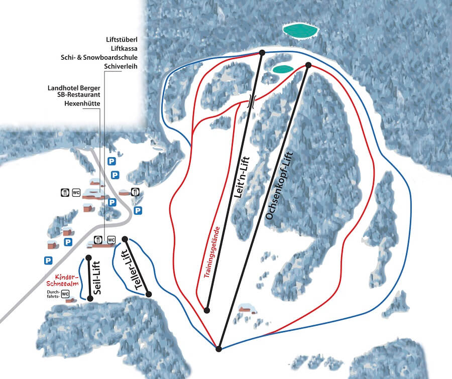 Pistenplan St. Jakob im Walde