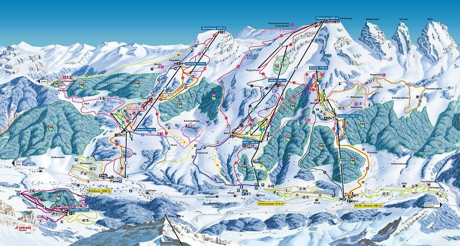 Pistenplan Toggenburg