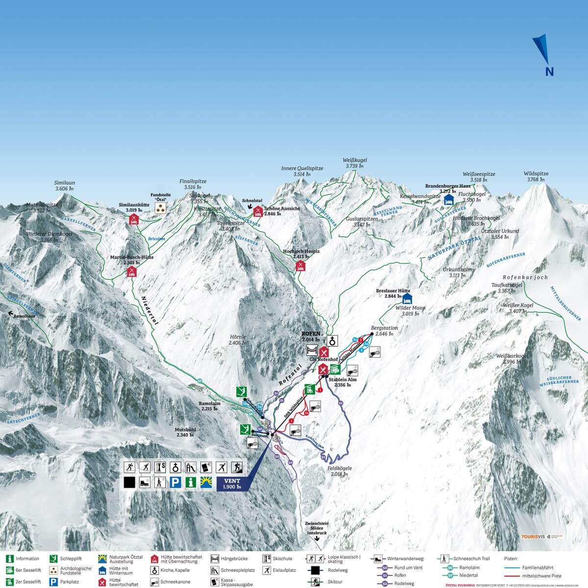 Pistenplan Vent
