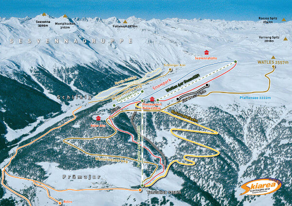 Pistenplan Ski- und Erlebnisberg Watles