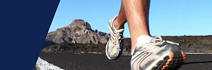 Fußaufsatz beim Laufen