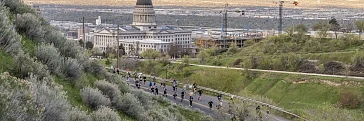 Impressive panorama at the Salt Lake City Marathon