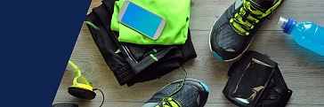 Diverse Ausrüstung für Läufer