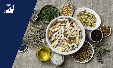 Eine Schüssel mit Nahrungsergänzugsmittel