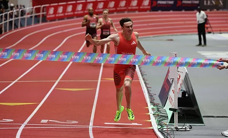 Josh Hoey bei seinem 800-Meter-Weltrekord in Boston