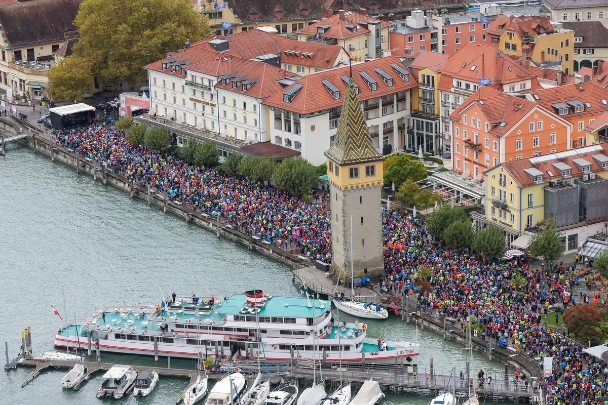 Start in Lindau beim 3-Länder-Marathon