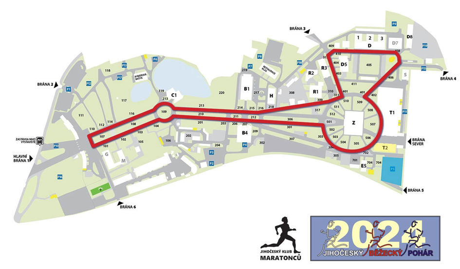 Budějovice Marathon Strecke