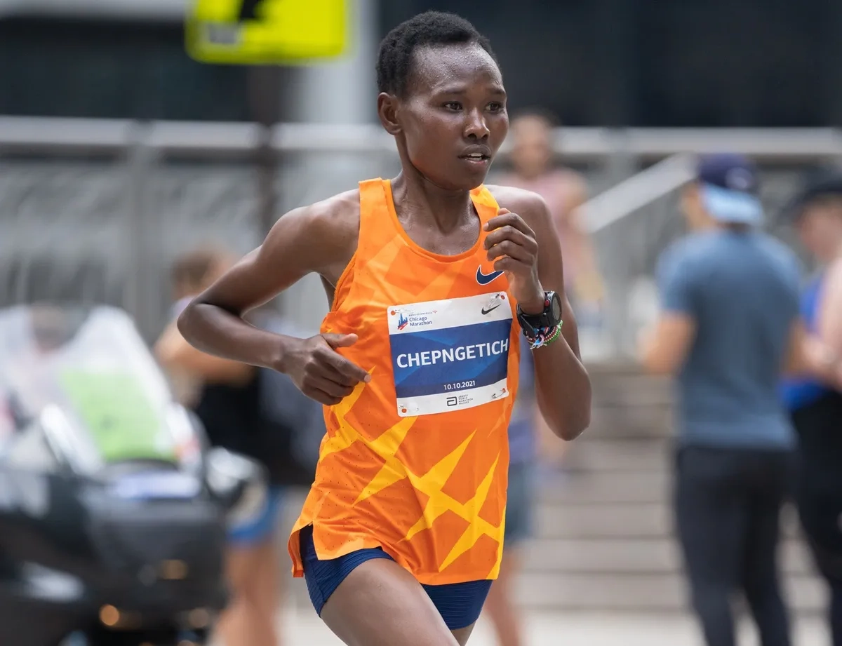 Ruth Chepngetich beim Chicago Marathon