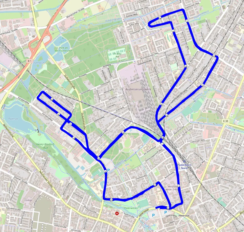 Paderborner Osterlauf Strecke Halbmarathon
