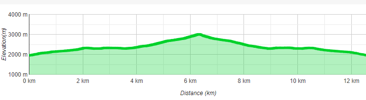 Sulzkogel Skitour Höhenprofil