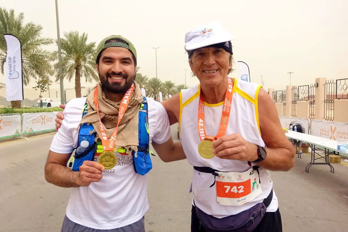 Aziz und Anton beim Riyadh Marathon