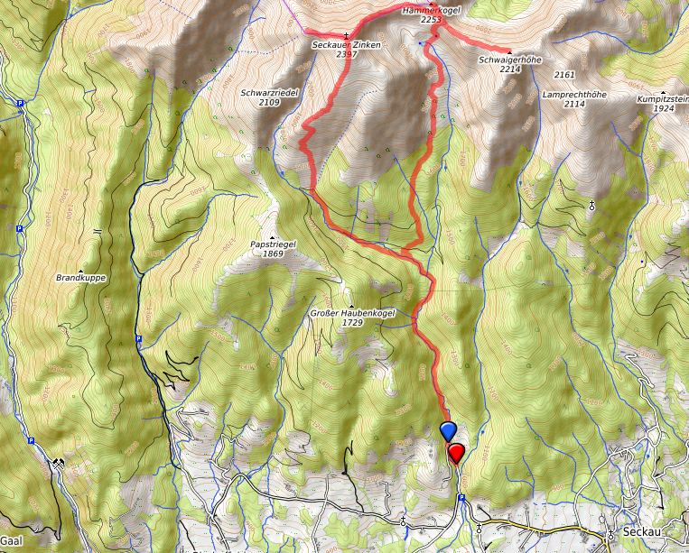 Route bzw. Strecke Seckauer Zinken