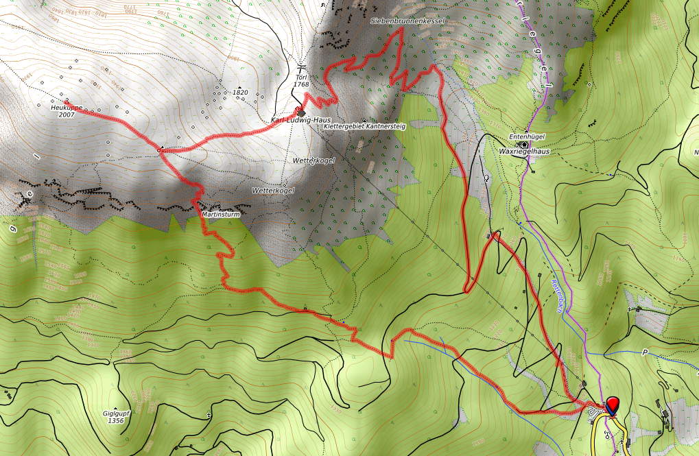 Route bzw. Strecke Reißtalersteig